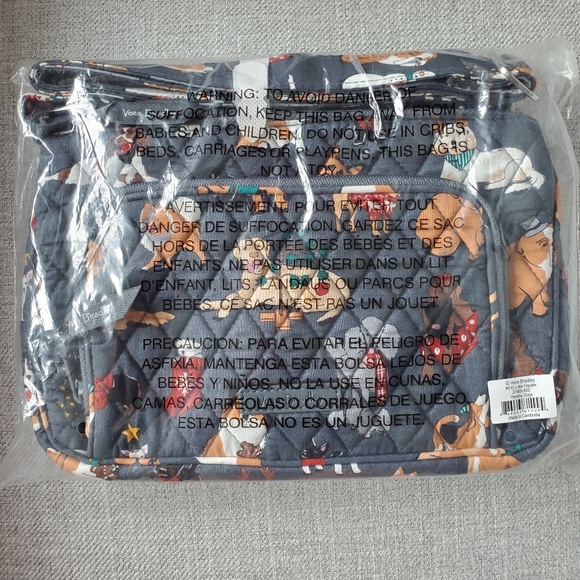 Vera Bradley Holiday Dogs RFID Little Hipster - Picture 3 of 5